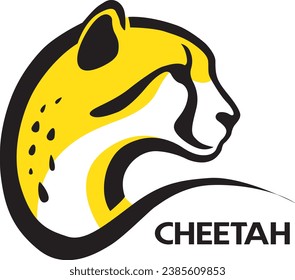 Cheetah with smooth curved lines look for a dynamic minimalist impression