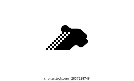 cheetah speed, black isolated vector silhouette