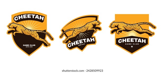 cheetah sport logo template design