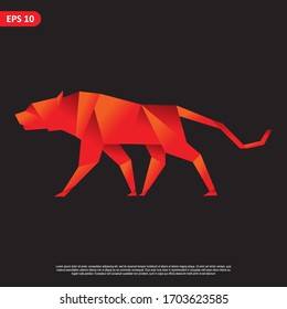 Cheetah stylized triangle polygonal model