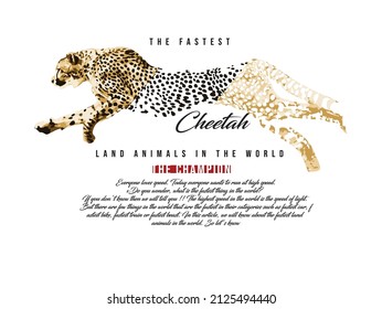 Cheetah logo. Nature speed brand icon. Fastest land animal symbol