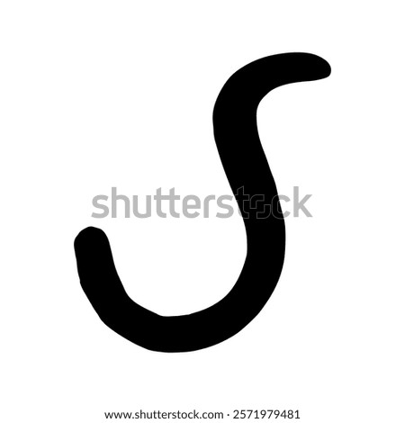 Cheetah tail silhouette vector illustration design on white background.