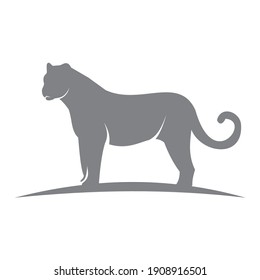 Cheetah template illustration Wild cat emblem design editable for your business