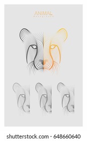 Cheetah Tiger Headline Illustration,Vector