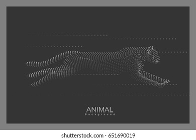 Cheetah Tiger Headline Illustration,Vector