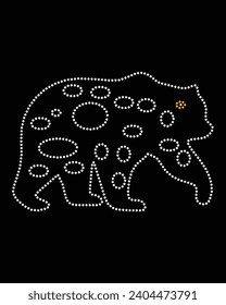 cheetah tiger Vector  Rhinestone t-shirt design