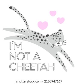 Cheetah Valentine's day pun graphic icon