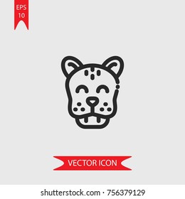 Cheetah vector icon, illustration symbol