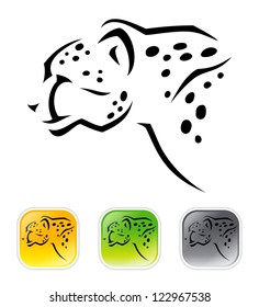 Cheetah - vector illustration