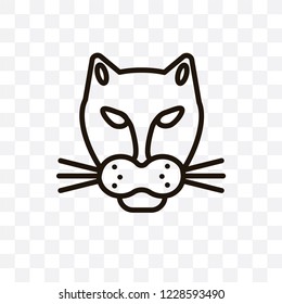 Cheetah vector linear icon isolated on transparent background, Cheetah transparency concept can be used for web and mobile