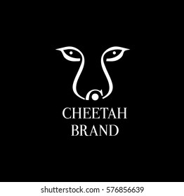 Cheetah vector logo design template