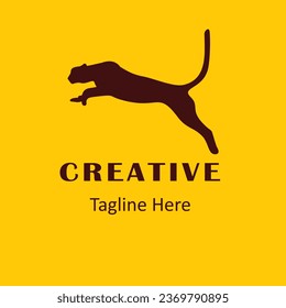 cheetah vector logo, jungle cat design.
