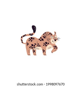Cheetah Vector On White Background