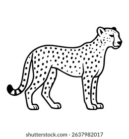 cheetah vector realistic line icon on white background
Vector line icon animal, wildlife