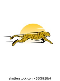Cheetah Vector, Running Cheetah Logo