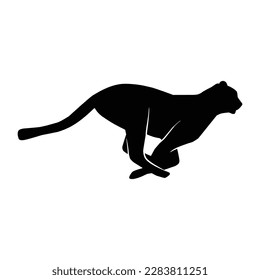 cheetahs silhouette black vector. wildlife silhouettes