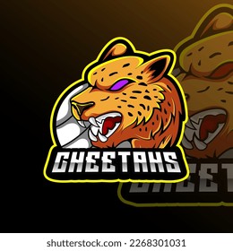 Cheetahs Volleyball Animal Mascot Sport Club Team Badge
