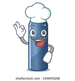 Chef air tank diving isolated the mascot