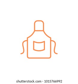 Chef Apron icon. Kitchen appliances for cooking Illustration. Simple thin line style symbol.