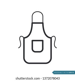 Chef Apron Icon Vector Template Illustration Design