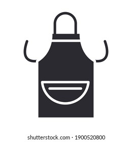 chefs, uniforme de manzana silueta estilo cocina icono ilustración vectorial