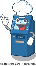 Chef ATM machine in the cartoon shape