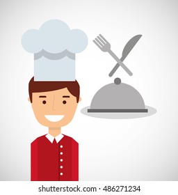 chef avatar cooking food icon vector illustration design
