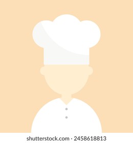 Chef Avatar Icon. Professional Cook Vector. Kitchen Staff Graphic. Culinary Specialist Symbol.