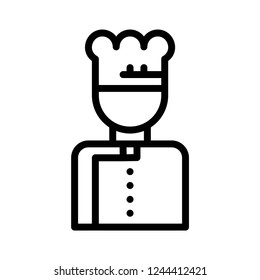 chef avatar restaurant related editable outline icon