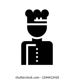 chef avatar restaurant related solid black icon.