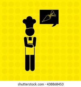 chef avatar silhouette design 
