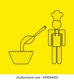 chef avatar silhouette design 