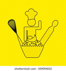 chef avatar silhouette design 