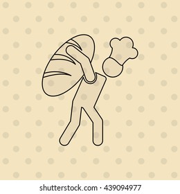 chef avatar silhouette design 