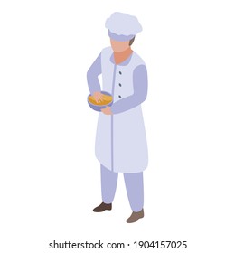 Chef baker icon. Isometric of chef baker vector icon for web design isolated on white background