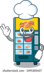 Chef bakery vending machine character shape