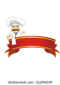 chef and banner vector