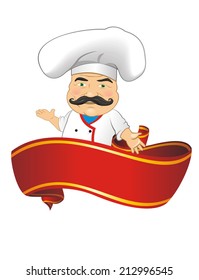 chef and banner vector