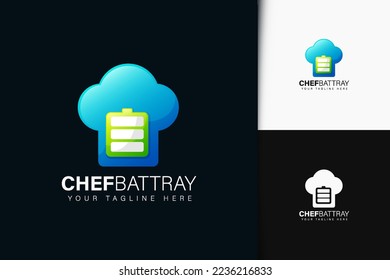 Chef battray logo design with gradient