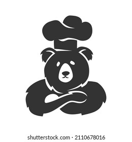 Chef Bear Icon Illustration Brand Identity