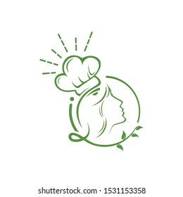 Chef and beauty vector logo template