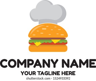 Chef Big Burger Logo template