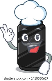 Chef black crayon in the character shape
