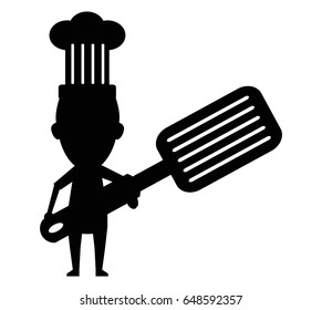 chef black icon vector