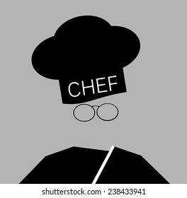 chef with black outfit and glasses
