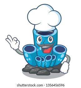Chef blue sponge coral in character aquarium