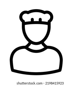 Chef Bold Vector Icon easily modified

