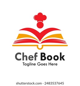 Chef book design logo template illustration