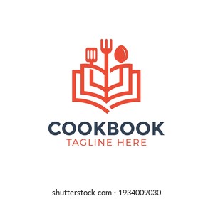 chef book logo, cook book logo design illustration