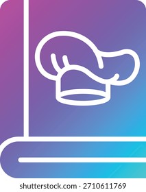 Chef book Vector Icon Design Illustration